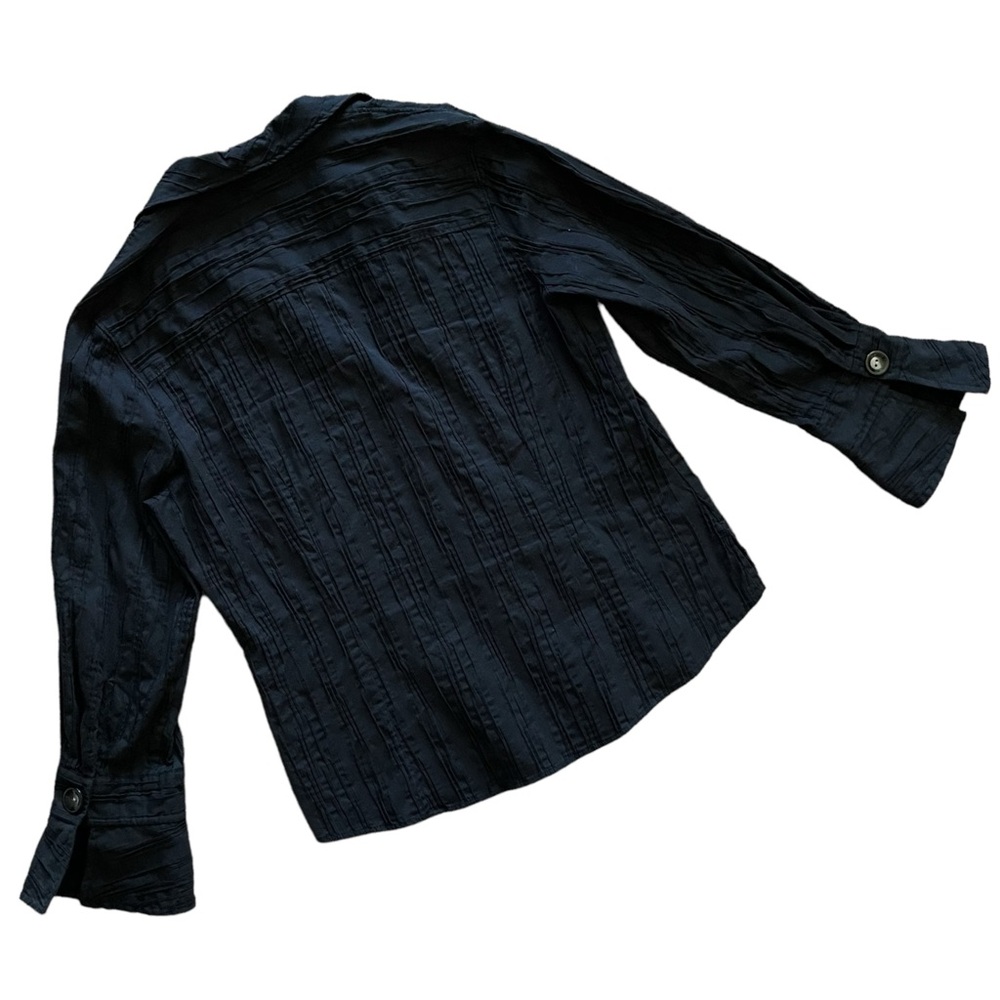 Foxcroft Textured Fitted Stretch Button Up Shirt - image 2